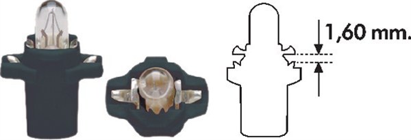 003733100000, Lyspære, instrumentbelysning, Žárovka, osvětlení přístrojů, MAGNETI MARELLI, 009600630000, 007-997-041, 12597, 1987302220, 2721MF8, A2721MF8